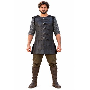 Armadura de Caballero Vikingo Medieval, Brigandina de Cuero Negro, Disfraz Hecho a Mano con Hebilla Frontal, Túnica de Cuero para Hombre, LARP, Cosplay, Renacimiento - Product Image 1