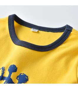 T-shirts à manches longues pour garçons, 100% coton biologique, vente en gros, nouveaux designs, vêtements pour enfants - Product Image 6