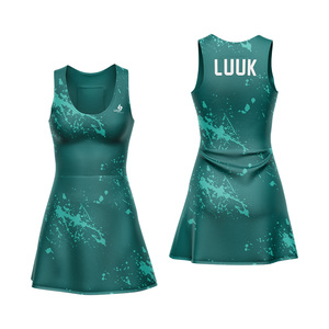 Robe de tennis sans manches personnalisée pour femme, imprimé intégral, anti-humidité, style une pièce, impression numérique, col rond, vêtements de golf - Product Image 1