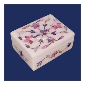 <b>Hexagonal</b> Shape Best Premium Best Modern Look Marble Inlay <b>Box</b> With Mother Of Pearl Material Use For Jewelry Storage <b>Gift</b> Item - Product Image 4