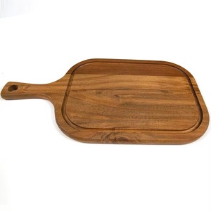 Planche à découper rectangulaire en bois naturel avec poignée intégrée et trou de suspension, écologique, passe au lave-vaisselle, REHMAN CRAFT - Product Image 6