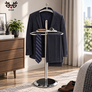 Perchero Moderno de Metal Cromado para Trajes, Organizador de Ropa para Dormitorio u Hotel, Perchero de Pie para Abrigos, Mueble para el Hogar GOB-236 - Product Image 1