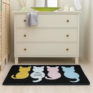 Tapis de salle de bain personnalisés, extra doux et absorbants, en microfibre, antidérapants, lavables en machine, séchage rapide, tapis de bain shaggy - Product Image 4