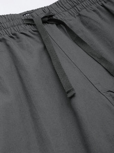 Pantalon cargo gris pour homme, taille élastique avec cordon de serrage, plusieurs poches, style décontracté, toile respirante, style printemps, pantalon cargo personnalisé - Product Image 6