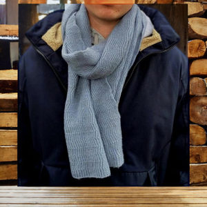 Écharpe d'hiver douce de style Pashmina pour hommes, bordure côtelée simple, fil à la mode plus doux, châle traditionnel à porter au chaud - Product Image 4