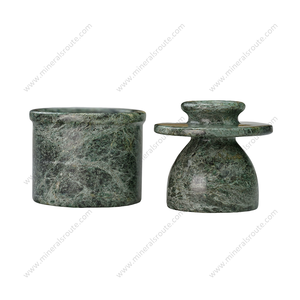 Modern Luxury Natural Stone Jungle Green Marble <b>Butter</b> Keeper Handmade Kitchen Decor Jungle Green Marble <b>Butter</b> Keeper - Product Image 3