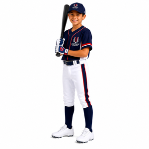 Conjunto de Uniforme de Béisbol Juvenil Personalizado 2026, Jersey y Pantalones de Béisbol Sublimados para Niños, Ropa Deportiva Transpirable de Manga Corta, 100% Poliéster - Product Image 2