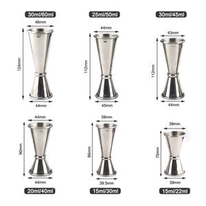 Custom Logo Engraved Pattern Color Plated SS304 Stainless Bar Cocktail Jigger Wine Measuring Metal Ounce Cup for Mixologist <b>Set</b> - Product Image 2