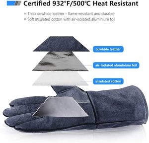 Gants de soudage TIG/MIG à design unique, tendance, avec paume et pouce renforcés, équipement de sécurité pour les mains, meilleurs gants de soudeur. - Product Image 2