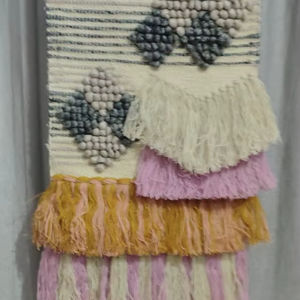 Tapiz de Macramé Tejido a Mano con Lana, Arte Abstracto para Colgar en la Pared, Decoración Boho para el Hogar, Decoración para Sala de Estar -08 - Product Image 1