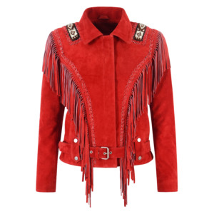 <b>Smart</b> Range Beaded Premium Cow Suede Leather Fringed Coat <b>Women</b> Western Fringes <b>Jacket</b> Vintage Cowgirl Ranch Style Suede <b>Jacket</b> - Product Image 4