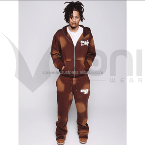 ชุดวอร์มผ้าฝ้าย100% สำหรับผู้ชายเสื้อฮู้ดแขนยาวมีฮู้ดผ้า3D พับเก็บได้สำหรับฤดูหนาวโลโก้ออกแบบได้เองเป็นมิตรกับสิ่งแวดล้อม - Product Image 1