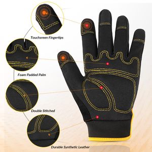 Reasonable Price Safety <b>Gloves</b> Custom Cotton Material Made TPR Impact Anti-slip Mechanic <b>Gloves</b> - Product Image 1