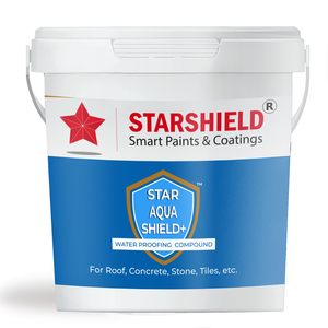 Star Aqua Shield Plus <b>Waterproof</b> Heat Reflective Paint for Roof Cooling Concrete Buildings and Terrace Protection - Product Image 1