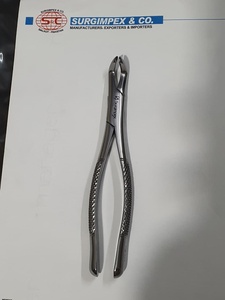 SURGIMPEX FIG 222 Pince d'extraction dentaire manuelle en acier inoxydable, poignée ergonomique confortable, motif anglais, chirurgie dentaire - Product Image 5