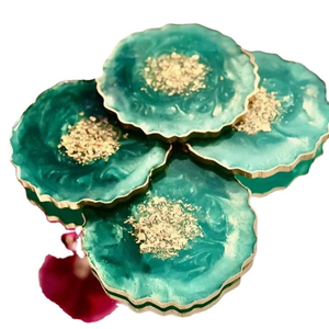 Sous-verre au design fantastique en résine noire et blanche, sous-verre personnalisé en termes de taille et de forme, qualité supérieure - Product Image 4