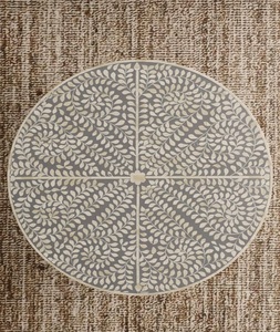 Tabouret d'appoint moderne de luxe éco-responsable en os incrusté fait main pour la décoration intérieure, provenant d'Inde, F S International - Product Image 4