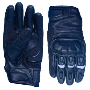 Wholesale Black Leather Motorbike <b>Gloves</b> with Knuckle Protection All-Season Ventilated <b>Touchscreen</b> Compatible Biker <b>Gloves</b> - Product Image 1