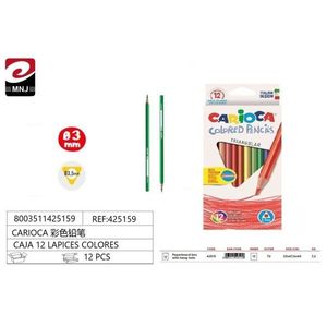 Matite colorate Carioca 12 colori Design triangolare Materiali per disegno artistico - Product Image 1
