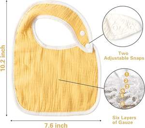 Bavoirs en mousseline pour bébé 100% bambou ultra doux et absorbants - Product Image 2