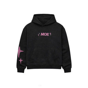 Sudadera con Capucha de Algodón Grueso de Alta Calidad, 100% Algodón, con Diseño Gráfico Personalizado, para Hombre, Estilo Urbano, Oversize, con Logotipo Estampado en Rosa - Product Image 2