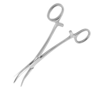 Pinzas Hemostáticas Curvas de Acero Inoxidable Crile de 5.5 Pulgadas, Instrumento Quirúrgico con Mango de Bloqueo Manual, Certificado CE, Uso Médico y Dental - Product Image 6