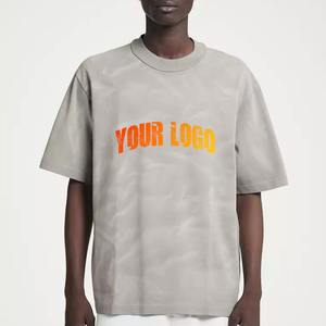 เสื้อยืดคอตตอนพิมพ์ลายสไตล์เรียบง่าย ทรงหลวม ปักลายเชนิลล์ น้ำหนักปานกลาง ระบายอากาศได้ดี สไตล์สตรีทแวร์ เสื้อยืดผู้ชายสำหรับออกกำลังกาย - Product Image 5