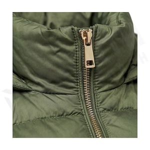 Hooded Quilted Jacket Women Winter Windproof Full Sleeve Olive Green Polyester Filling Zipper Closure - Product Image 4