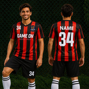 Wholesale Custom Sublimation Short Sleeve Soccer Uniform Quick Dry Soccer Wear Jersey Breathable Football Jersey for Men - Product Image 1