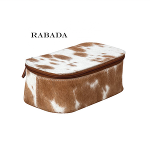 Toiletry <b>Bag</b> Hanging Dopp Kit for Men Hair on Cowhide Shaving <b>Bag</b> Handmade Hair on Dopp Kit - Product Image 2