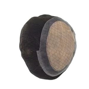 Perruque toupet en cheveux humains 100% soie Pro Remy Virgin Raw Taz Indian Hair - Product Image 3