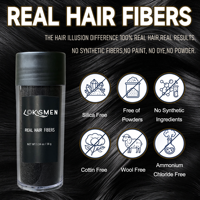 Traitement de la perte de cheveux, ensemble de fibres de kératine naturelles, spray résistant à l'eau, tenue forte, applicateur, poudre de fibres pour construire les cheveux