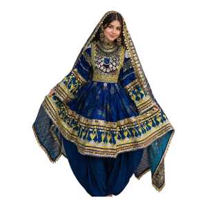 Beautiful New Modern Lace Afghani Kutchi Dress Wholesale Rate Women's Afghan Wedding Dress Unique Design Long Sleeves All-Season - Product Image 1