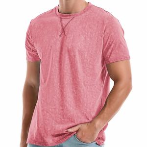 Venta al por mayor personalizado 100% algodón hombres Slim Fit secado rápido Camiseta cuello músculo Fitness estampado Puff técnica Hombre Ropa Fitness - Product Image 1