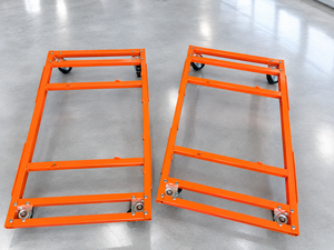 Chariot de manutention en acier à 4 roues pour la logistique d'usine, le transport de marchandises en entrepôt, personnalisable OEM - Product Image 2