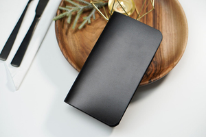 Porte-comptes en cuir véritable pour restaurant, avec logo personnalisé, présentoir de factures pour serveur, dossier de factures LBH-0073 - Product Image 6