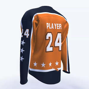 Maillots de hockey sur glace personnalisés respirants de haute qualité à prix abordable en rouge, 100 % polyester, vêtements de sport - Product Image 3