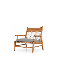 Sillón moderno de madera con diseño de respaldo cruzado, patas resistentes hechas a mano, silla de ocio para sala de estar, muebles para el hogar - Product Image 5