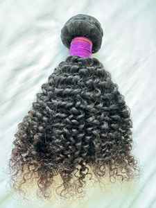 Extensions de cheveux humains vierges indiens avec fixation par clips et fusion, trame simple, 100g, style noir permanent, emballage - Product Image 4