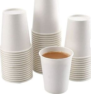 Gobelets jetables personnalisés, gobelets à boissons imprimés, gobelets en papier blanc à paroi simple, gobelets à café jetables, gobelets à thé et à boissons - Product Image 3
