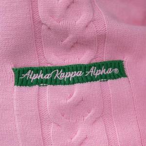 Cardigan unisexe décontracté à col en V, bleu roi uni, brodé sur le devant, style grec pour sororité Zeta Phi Beta, automne-hiver - Product Image 5