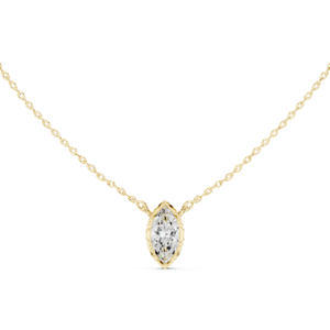 1.50 CT Marquise ตัดจี้โซลิแทร์สร้อยคอเพชรที่ปลูกในห้องปฏิบัติการหรูหราเครื่องประดับดีมินิมอลหรูหราของขวัญสำหรับผู้หญิง - Product Image 3