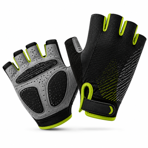 <b>Half</b> Finger Weight Lifting Gloves Breathable PU Unisex Gym Training With Hook And Loop Closure Non <b>Slip</b> Universal Season - Product Image 4