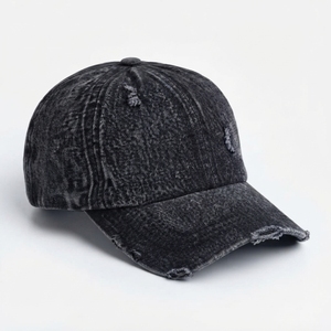 Gorra de mezclilla unisex lisa lavada al por mayor, sin estructura, desgastada, estilo papá, para exteriores, con bordado a mano común - Product Image 4