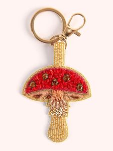 Luxury Handmade Eco-Friendly Beaded Embroidery <b>Keychain</b> Stylish <b>Customized</b> Purse Charm Key Holder Elegant Hand Embroidered - Product Image 4