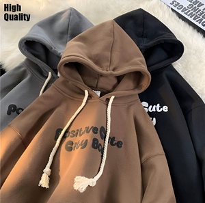 ผู้ผลิตคุณภาพสูง รับผลิตเสื้อฮู้ดดี้สไตล์สตรีทแวร์ ผ้าเฟรนช์เทอร์รี่ แบบวินเทจ ล้างสีเอซิด ทำสีซีดแบบซันเฟด ดีไซน์ขาดๆ แบบดิสเทรส พร้อมบริการพิมพ์ลาย DTG ตามสั่ง - Product Image 2