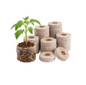 Bloc de terreau Jiffy en fibre de coco naturelle écologique pour semis, hydroponie, jardinage et culture de plantes, biodégradable, haute performance - Product Image 1
