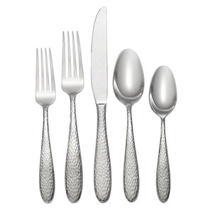 ชุดช้อนส้อมมีดสแตนเลสสตีล 4 ชิ้น ด้ามจับลายพิเศษ สีเงิน - ชุดอาหารค่ำหรูหรา - Product Image 3