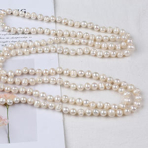 Collier de perles d'eau douce Zhuji 160 cm 8-9 mm, chaîne longue polyvalente pour pull, élégant et tendance - Product Image 2