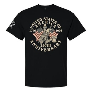 Camiseta Ecológica de Manga Corta con Serigrafía del 4 de Julio, 250 Aniversario de la Independencia de Estados Unidos, para Hombre - Product Image 4